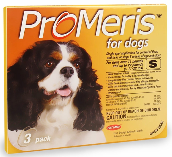 ProMeris for Dogs - 11 - 22 lbs - 3 tubes - $29.40 | Flea & Tick | ProMeris | Heartgard vs